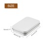 sourcing map Metal Tin Box Containers, 3.4x2.4x0.7 Inch Silver Rectangular