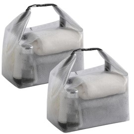 Clear Toiletry Bag 2 Pack, Water resistant Large Size Travel Organizer, Airport Airline Travel Essential Carry On Makeup Cosmetic Bags