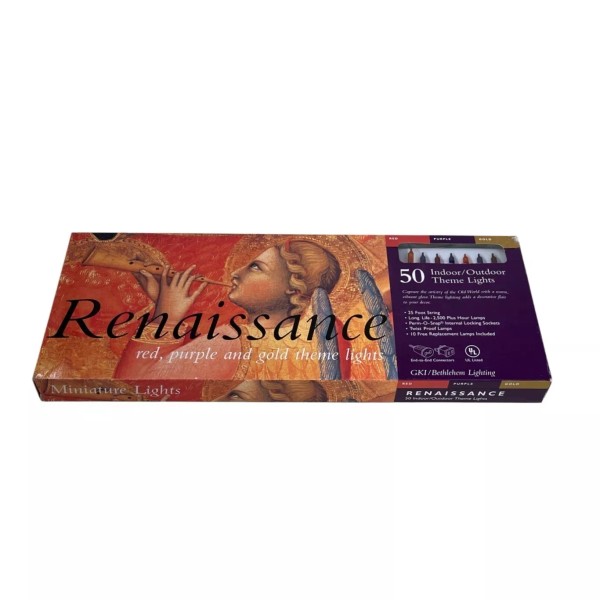 GKI Bethlehem Renaissance Christmas Red Purple Gold Theme String Light