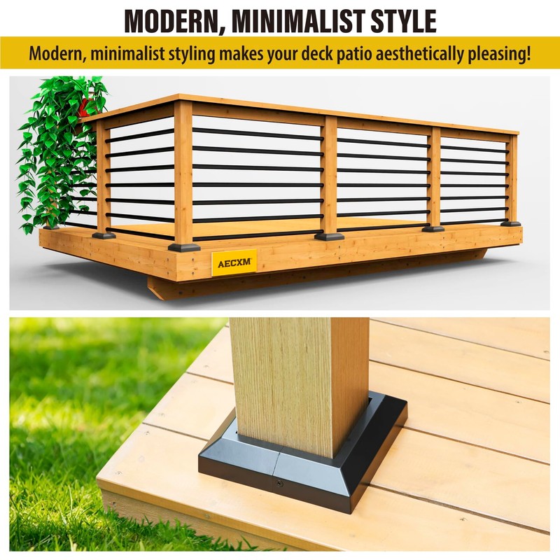 AECXM Deck Post Covers (2, Post 6″-Actual: 5.5″)