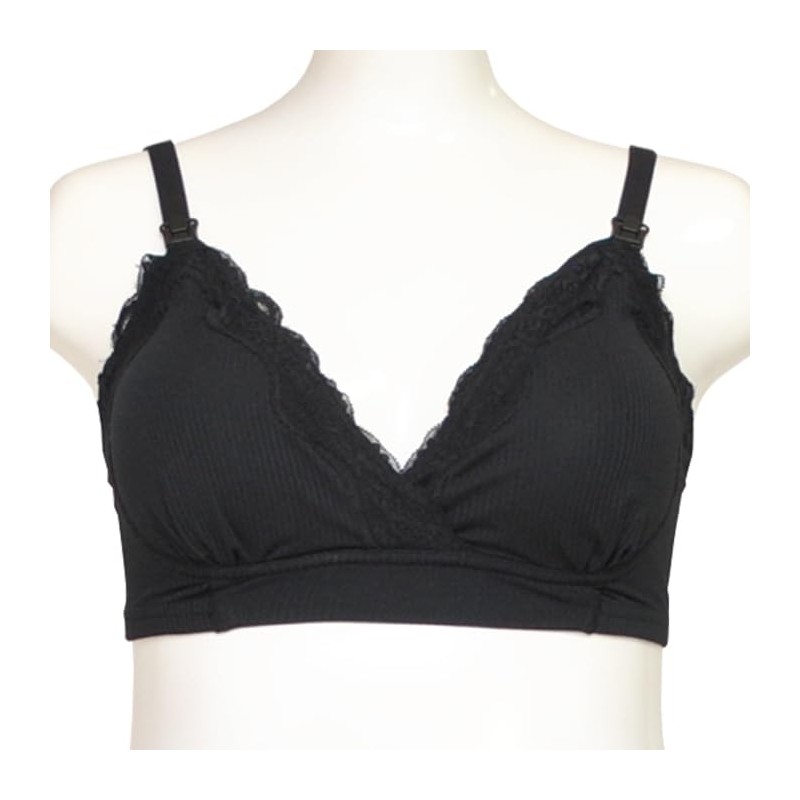 Mamiruna Women's Nursing Bra, Relaxed, Natural Fit Bra, Black