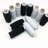 FQTANJU Round Shirring Elastic Craft Cord（6 Black+6 White）