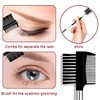 MEXRUMI 3 Stück Augenbrauenbürste, Doppelendige Wimpernkamm, 2 In 1 Wimpernbürste,