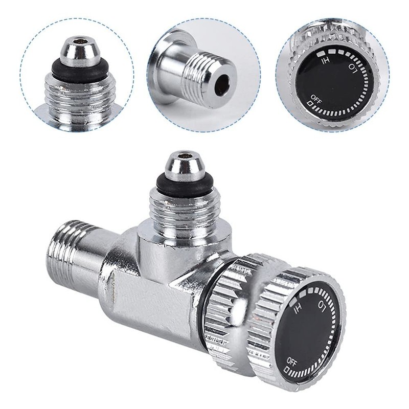 DONGKER Fish Tank CO2 Needle Check Valve,Stainless Steel Microdosing Valve