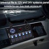 Garfour Waterproof 6 Gang Aluminum Boat Switch Panel Marine Rocker