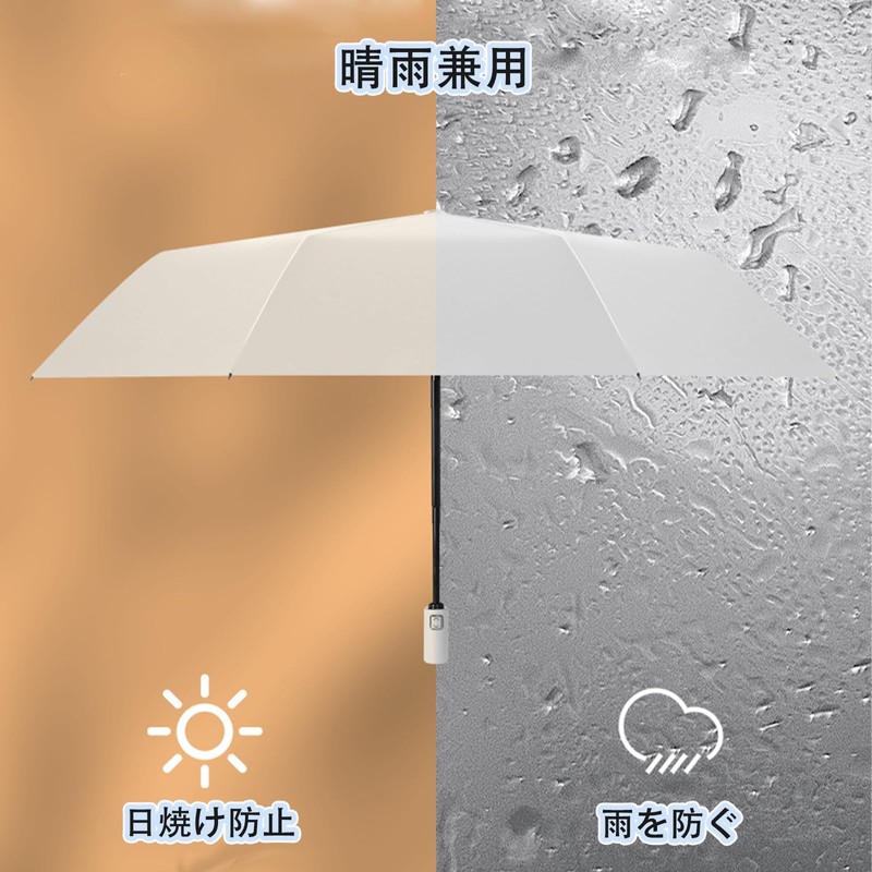 Insvog Folding Umbrella, Parasol, One-Touch Automatic Opening/Closing, Folding Umbrella, Ultra