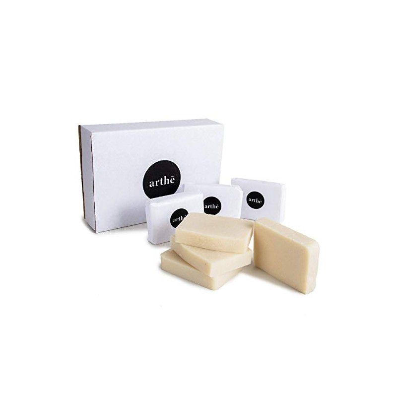 KIT 4 JABON ARTESANAL ARROZ Y CONCHA NACAR EN BARRA
