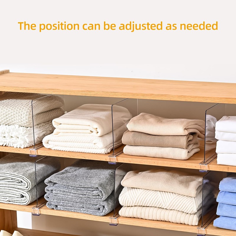 Uni HIMO Shelf Dividers，Vertical Purse Organizer for Closet，Thickened and Sturdy