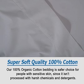 100% Pure Egyptian Cotton Luxurious Fitted Sheet 25cm Deep Pocket Soft and Breathable 200 Thread Count Hotel Quality Fitted Bedding Sheets (Silver, Single)
