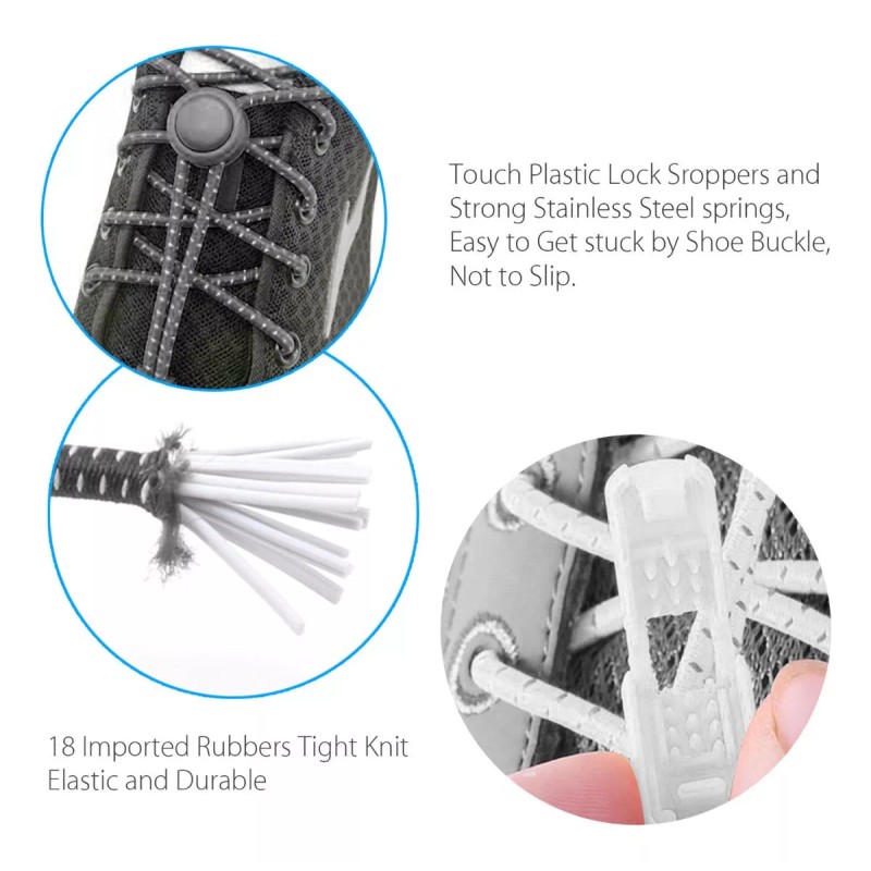 Patry Deluxe 5 Pares De Agujetas Elásticas Sin Nudo Ajustable