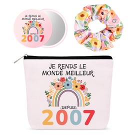 Kosmetiktasche für Damen, weiß, 18 Jahre