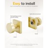 Goldenwarm Zinc Alloy Brushed Gold Dummy Door Knobs Interior 2