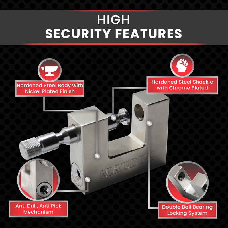 Maudex® MDP/90 [10 Keys] Container Padlock Heavy Duty Outdoor -