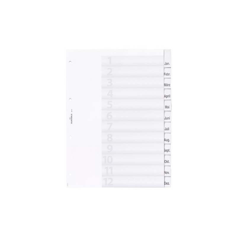 Durable 6810-19 Organiser Plastic A4 Jan - Dec/1-12 Hard Film