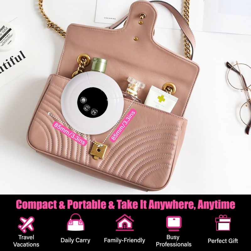 Electric Automatic Nail Clipper with Light, 3-Speed Trimmer, USB Rechargeable,