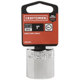 CRAFTSMAN Shallow Socket, SAE, 3/8-Inch Drive, 1-Inch, 6-Point (CMMT43021)