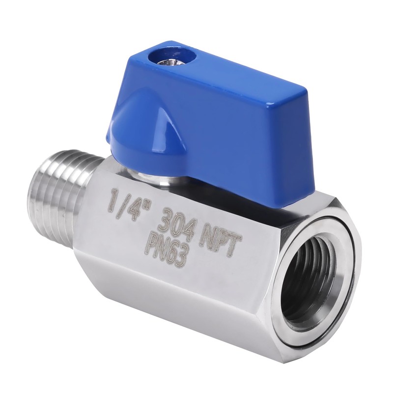 DERNORD 1/4 Inch Mini Ball Valve Stainless Steel Female x