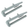 SPARES2GO Plastic Rear Rail End Caps for Whirlpool Dishwasher (Pack