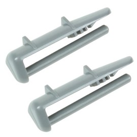 SPARES2GO Plastic Rear Rail End Caps for Whirlpool Dishwasher (Pack of 2)