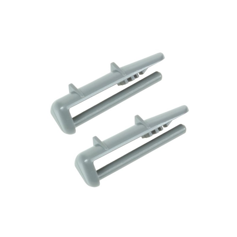 SPARES2GO Plastic Rear Rail End Caps for Whirlpool Dishwasher (Pack