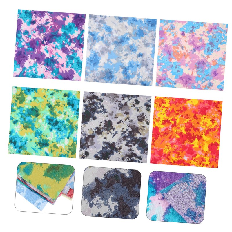 Hohopeti 6Pcs Sheet Camouflage Printed Fabric Cloths for DIY Sewing
