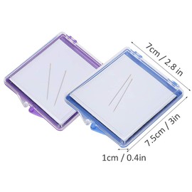 2 Estuches de Almacenamiento Multifuncionales con Soporte Magnético para Agujas de Coser, Alfileres, Clips de Papel, Práctica Herramienta de Bricolaje con Soporte Magnético para