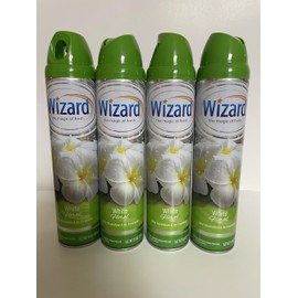 Wizard The Magic of Fresh | Odor Neutralizer & Air Freshener - 10 Oz. White Floral (Pack of 4) (Packaging May Vary)