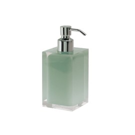 GEDY | Auckland Clear Resin Soap Dispenser, Mint Green, Dimensions: 16.2 x 7 x 7 cm and Weight 0.4 kg