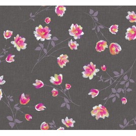 d-c-fix Wachstuchtischdecke Monte Carlo Cheryl anthrazit - abwaschbar wasserdicht - In- & Outdoor - PVC Vinyl Wachstuch Plastik-Tischdecke Wachstischdecke Tischtuch - 150 cm rund