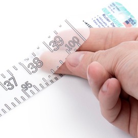 Quik Measure Pro 40" / 100cm Ruler Sticker | Dual-Scale Adhesive Measuring Tape Decal | Imperial & Metric | Made in USA | Weather & Waterproof | Easy-to-Read Oversized Markings | Transparent Design