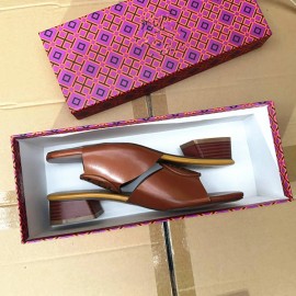Adjustable Genuine Leather Mule Heels New Geometric Pattern Open Toe One Piece Shoes for WomenColor: White, EUR Size: 39