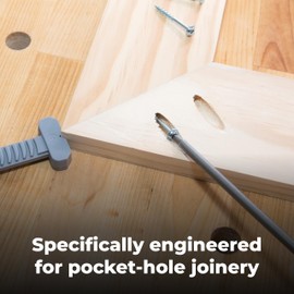 Kreg SML-C125-250 Zinc Pocket Screw - 1 1/4 Inch #8 Coarse Thread - Maxi-Loc Head - 250 Count