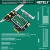 NETELY Dual Band Wireless-AC 1200Mbps PCIE WiFi Adapter with Bluetooth