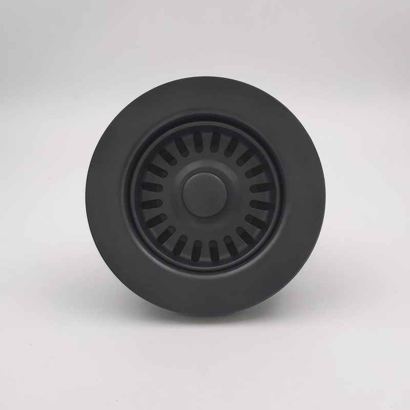 Black Polymer Drain Kitchen Sink Drain Assembly with 2 Removable