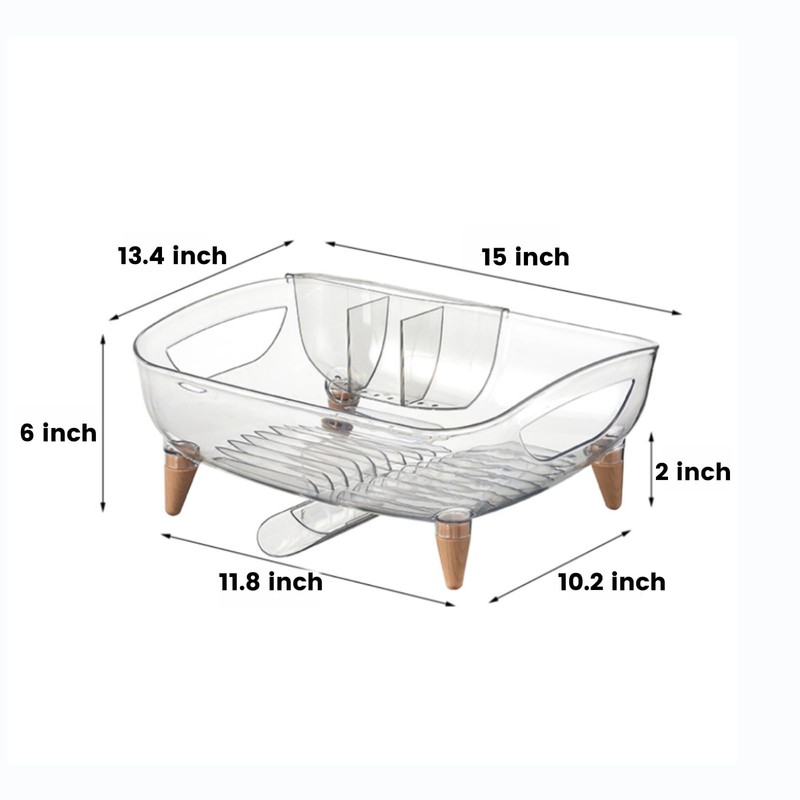 DoubleWinT Dish Rack, Dish Drying Rack for Kitchen Counter, Dish
