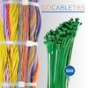 100 Pack of Green Cable Ties - 140mm x 3.6mm