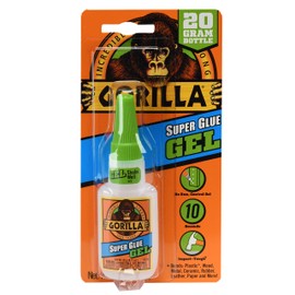 Gorilla Super Glue Gel, Clear Glue, 20 Gram (Pack of 1) - All Purpose and Fast Setting for Projects and Repairs