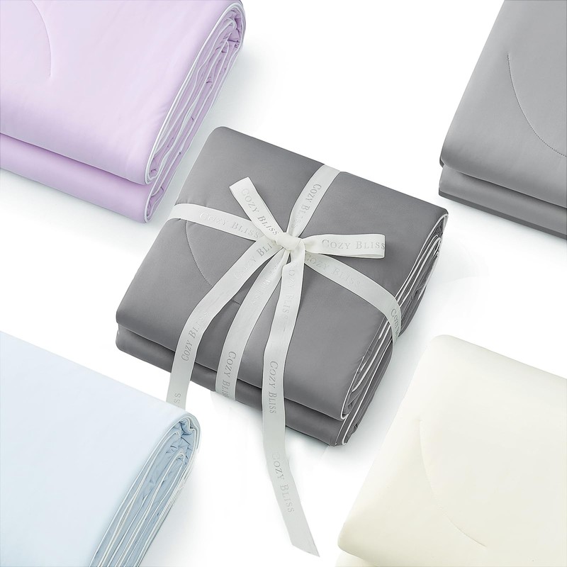 Cozy Bliss Cooling Comforter Twin Size Dual-Sided, Ultra-Soft Cooling Blankets