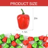 HUIANER Mini Artificial Pepper 40pcs Lifelike Pepper Fake Bell Pepper