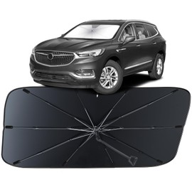 Windshield Sun Shade Umbrella Custom Fit for Buick Enclave 2013-2019, Car Sun Shade for Front Windshield, 360°Rotating Sunshade for UV Protection
