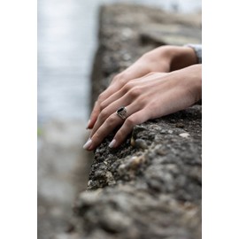 925 Sterling Silver Ring With Onyx, Silver