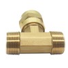 Joywayus 3/4 Inch NPT Brass Pipe Fitting Barstock Tee 3
