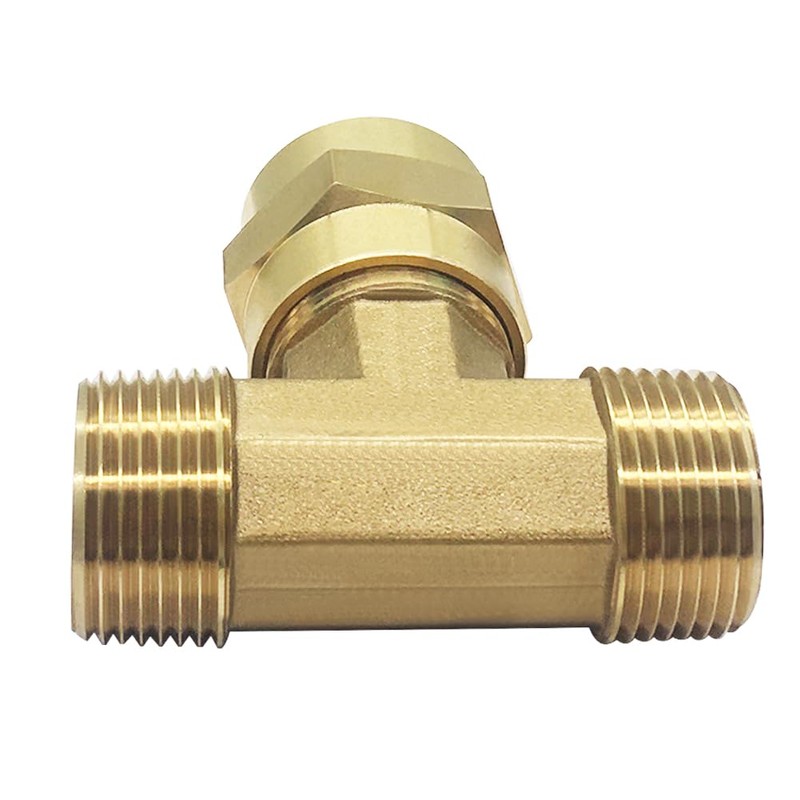 Joywayus 3/4 Inch NPT Brass Pipe Fitting Barstock Tee 3