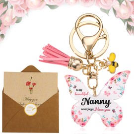kodivenj Nanny Gifts,Nanny Birthday Gifts Nanny Keyring Nanny Gifts Mothers Day Gifts Best Nanny Gifts from Grandchildren Keychain Gifts Granny Christmas Birthday Gifts,Gifts for Grandma