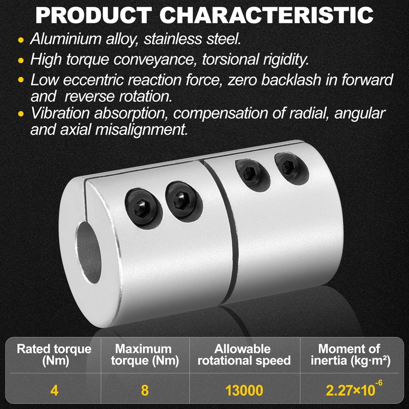 Shaft Coupling 10 mm x 14 mm Coupler Aluminium Alloy