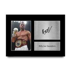 HWC Trading A4 Billy Joe Saunders Boxing Gifts Printed Signed Autograph Picture for Boxer Memorabilia Fans