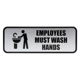 COS098205 - Cosco Brushed Metal Office Sign