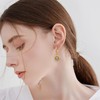 Ornaland Evil Eye Dangle Hoop Earrings Cubic Zirconia Huggie Hoop