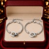 Pulseras Para Parejas Promesa Moissanita Oro Blanco 18k Plat
