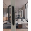 House Guard Black Patio Door Handle Set with Mortise Lock,Suitable